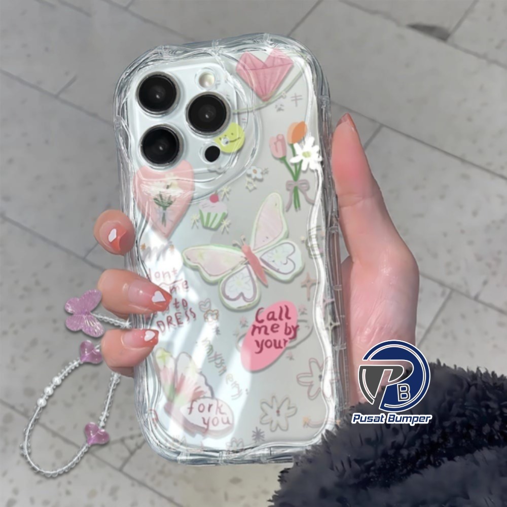 Gl020 Premium Case Melting ดอกไม้สร้อยข้อมือผีเสื้อ Softcase/ปลอก Hp สําหรับ Xiaomi Redmi 15 A5 mi 1