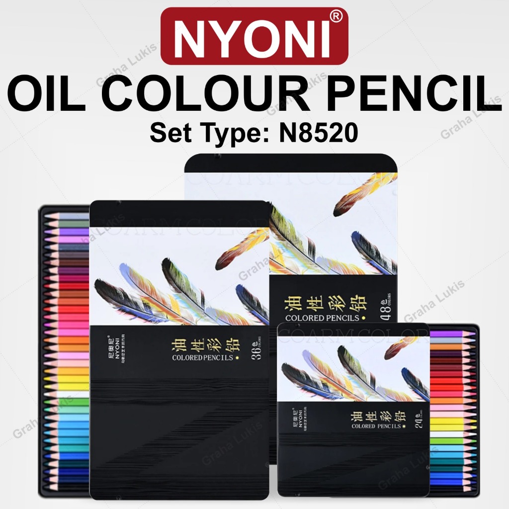 Nyoni Oil Color Pencil N8520 Set 24 / 36 / 48