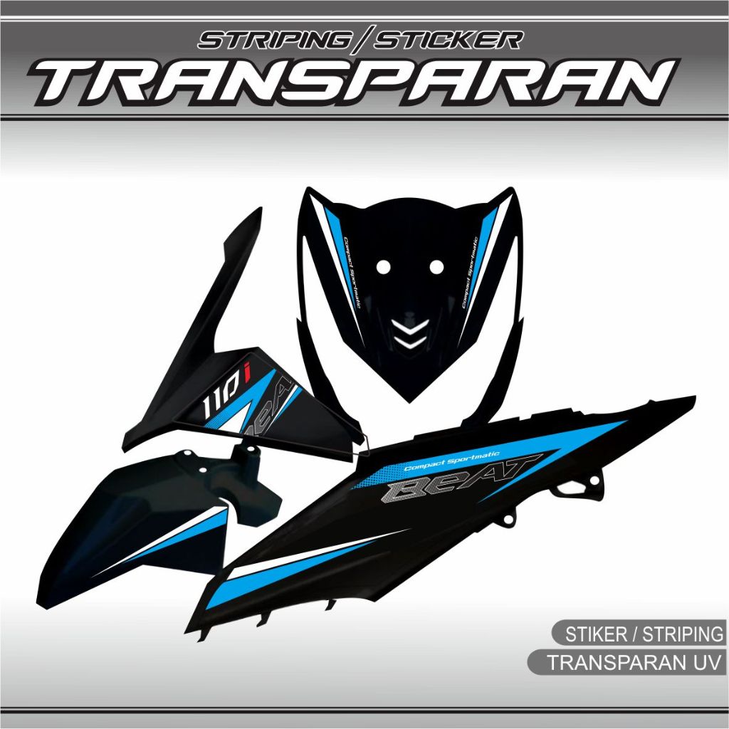สติ๊กเกอร์ BEAT STRIPING HONDA BEAT FI TRANSPARENT VARIATIONS / สติ๊กเกอร์ TRANSPARENT BEAT PGM FI S