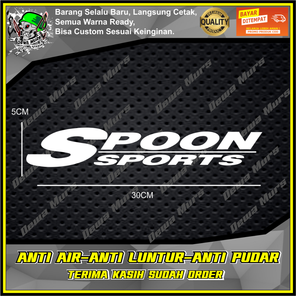 SPOON SPORT สติ๊กเกอร์ตัดเหมาะสําหรับรถจักรยานยนต์และรถยนต์
