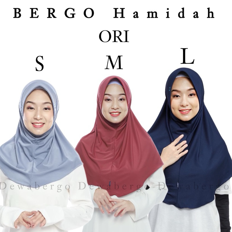 Bergo HAMIDAH ORI SIZE SML ต้นฉบับ HAMIDAH ORI