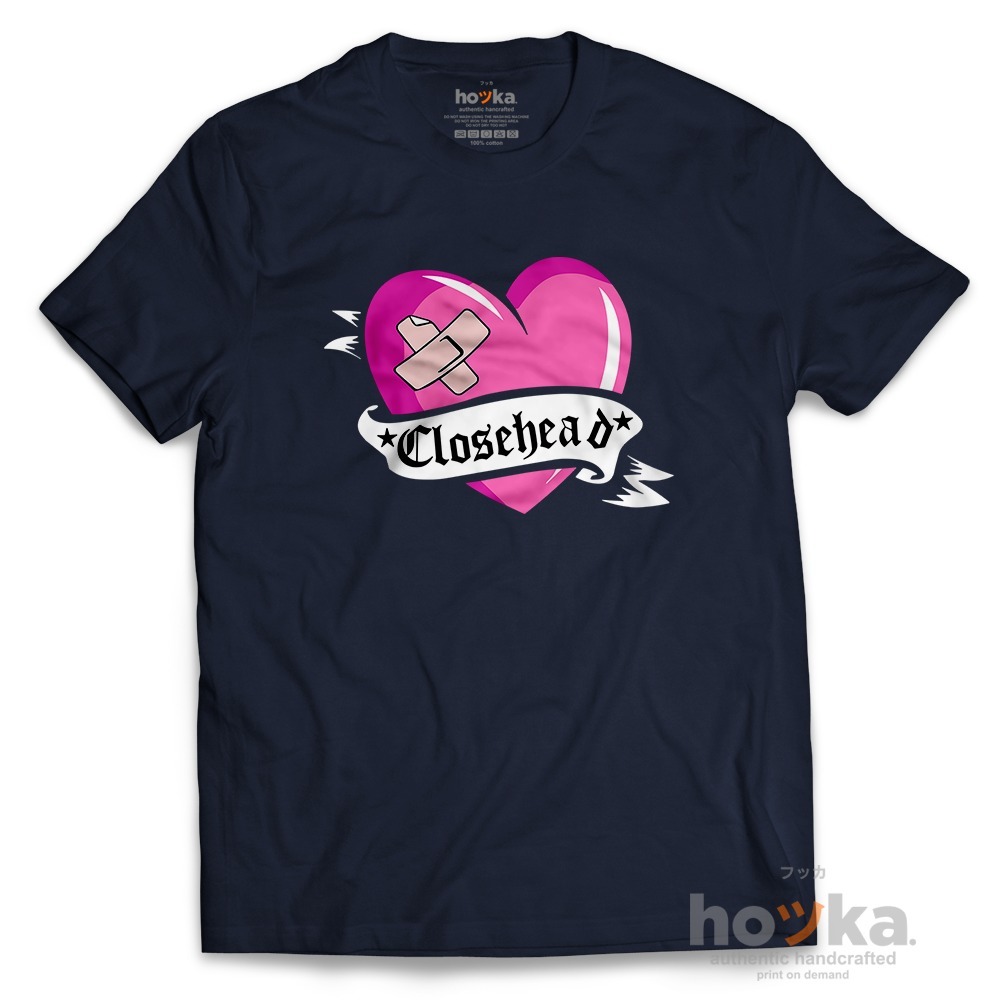 CLOSEHEAD HOOKA Distro Premium T-Shirt CLOSEHEAD Punk Pop Band เสื้อยืด