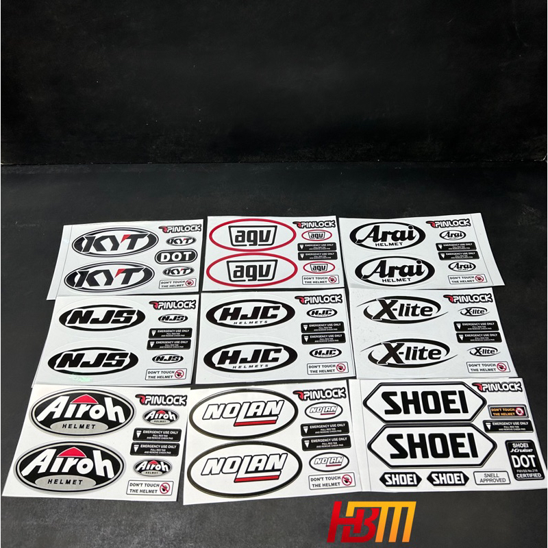 สติ๊กเกอร์พิมพ์ลายตัด KYT/SHOEI