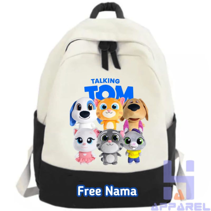 TALKING TOM CHARACTER CHILDRENS BACKPACK ฟรีชื่อ