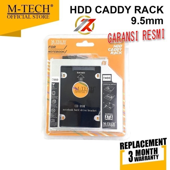 M-Tech Original SSD HDD Caddy 9.5 มม. SATA Slot DVD