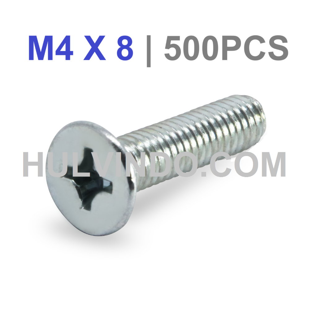 JF FLAT HEAD BOLT M4 X 8 | คอนเทนติส 500 ชิ้น
