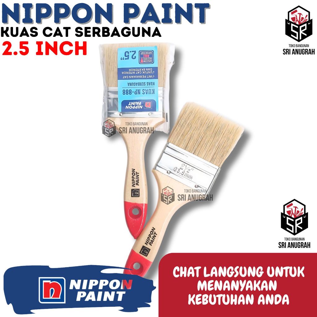 NP - 888 แปรงทาสีอเนกประสงค์ 2.5 นิ้ว
