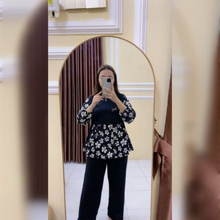 Sheena One Set Kombinasi Cringkle motif