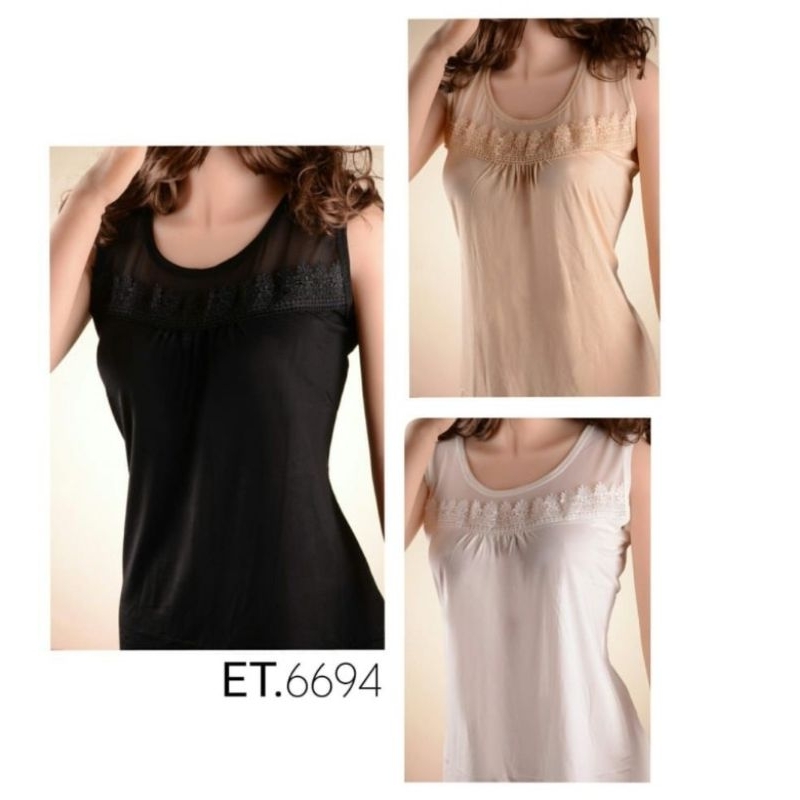 เสื้อกล้ามผู้หญิง | เอเลน่า 6694 | เสื้อสายเดี่ยวจัมโบ้ ฟรีไซส์ | ต้นฉบับ *