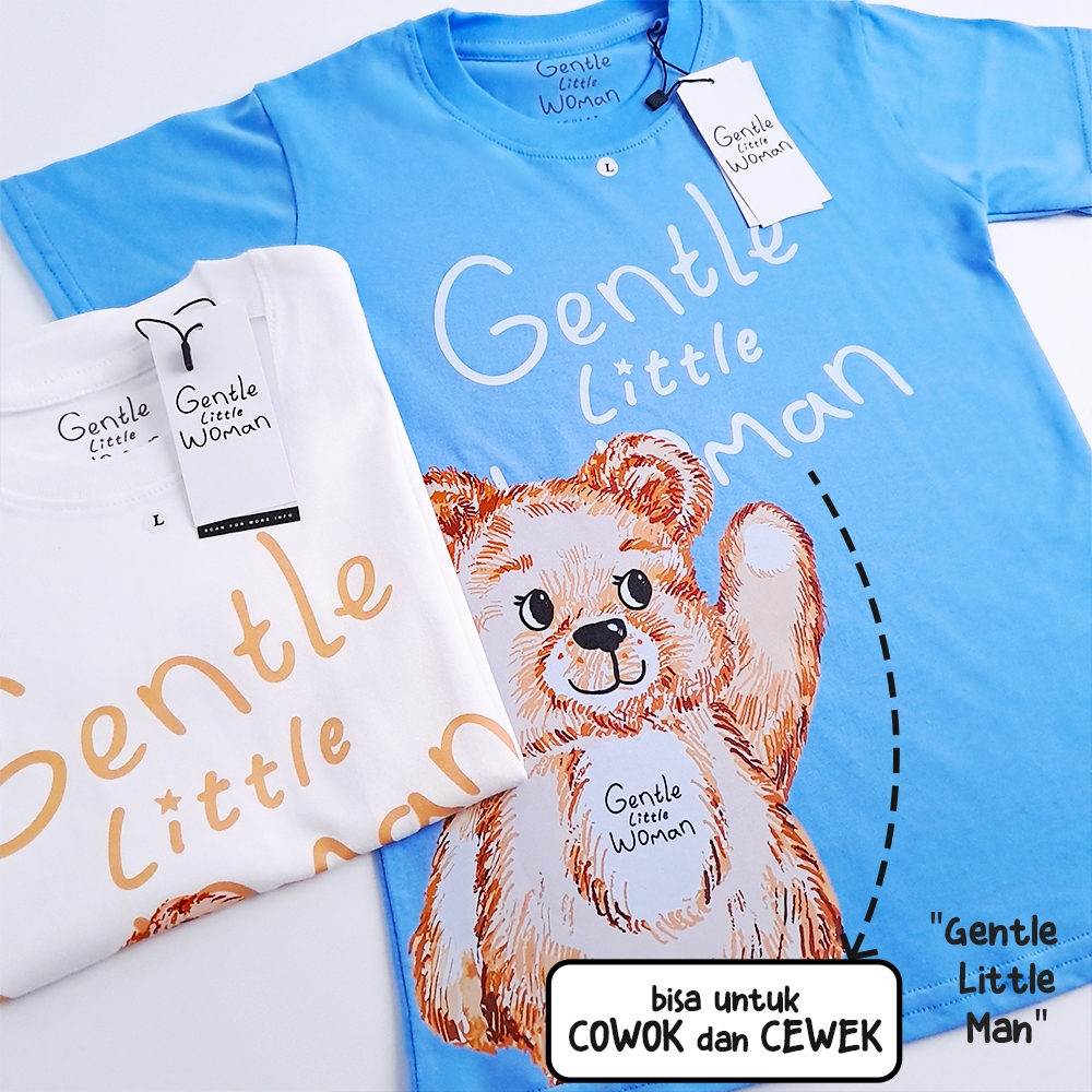 SUMMER KIDS Premium GLW HELLOBEA GENTLE LITTLE MAN เสื้อยืดสําหรับเด็กชายและเด็กหญิง 1-12 ปี