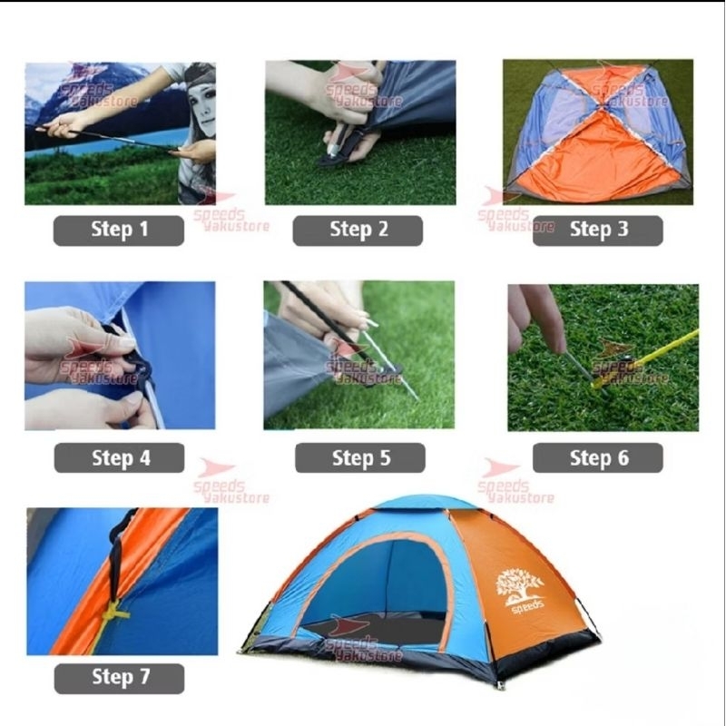 TENDA เต็นท์ตั้งแคมป์ / Kemp Speeds OutDoor เต็นท์ LX018-13