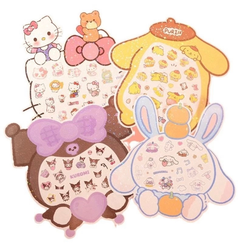 ของเล่นเด็กสติกเกอร์ตัวอักษร sanrio kuromi my melody cinnamoroll pompurin / diy ของเล่นหัตถกรรมวางสต