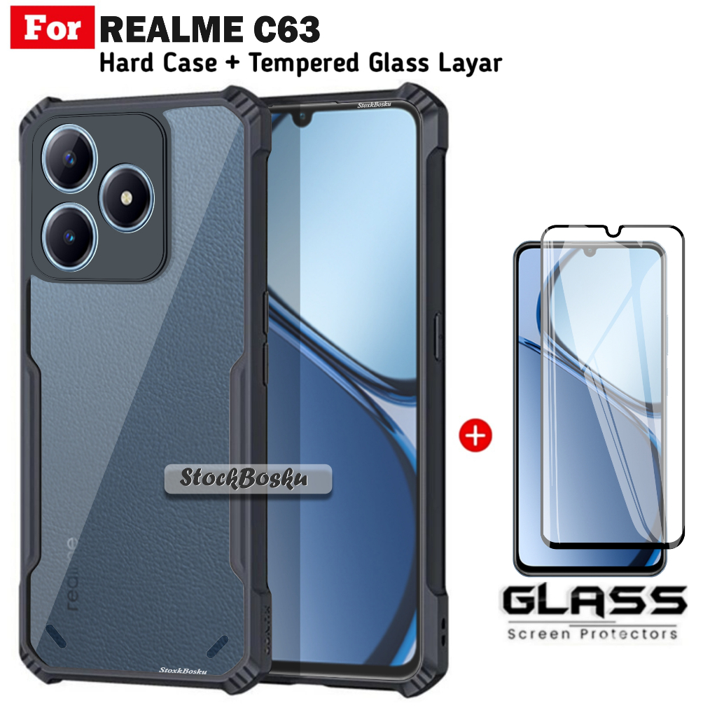 LAYAR Realme C63 4G กันกระแทก Fusion Armor Case Package ฟรี Anti-Scratch Full Screen