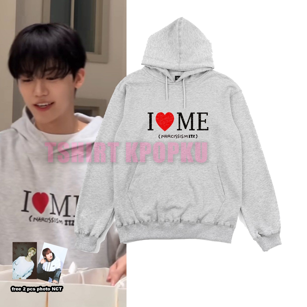 เสื้อแจ็คเก็ตมีฮู้ด kpop เกาหลี Nct Jaemin I LOVE ME Narcisim (ฟรีโพลารอยด์ 2 ชิ้น)