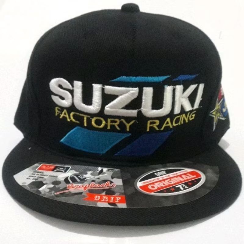 หมวก Suzuki FACTORY RACING SNAPBACK งานปักเต็มรูปแบบ ORIGINAL PREMIUM