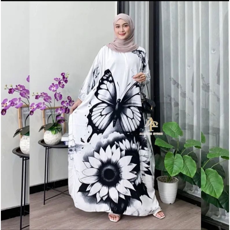 Katun Aruna GINOLA KAFTAN GAMIS LD 180CM PB 138CM THICK ADEM RAYON COTTON MATERIAL