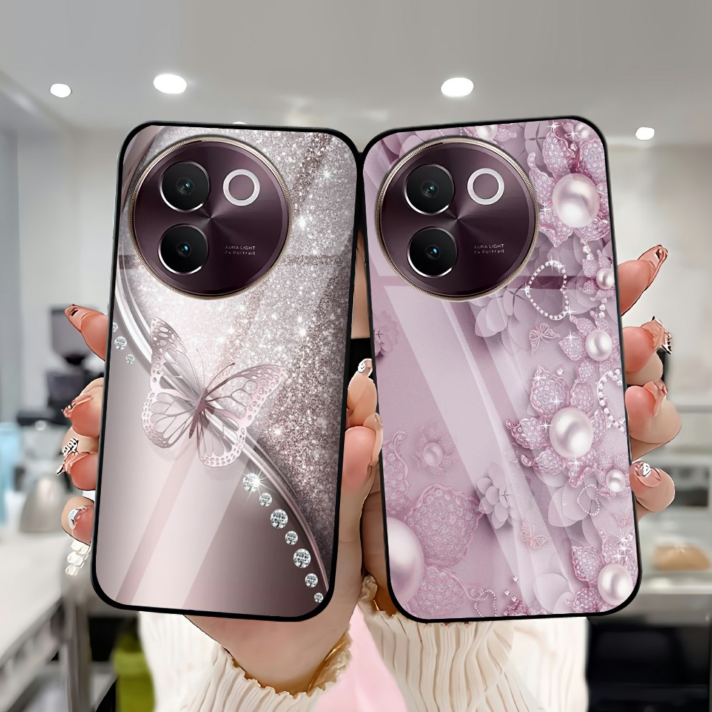 HP ใหม่ล่าสุด 2024 Vivo V30e Glass Softcase Full Cover Camera Protector - เคสโทรศัพท์ - เคสโทรศัพท์ 