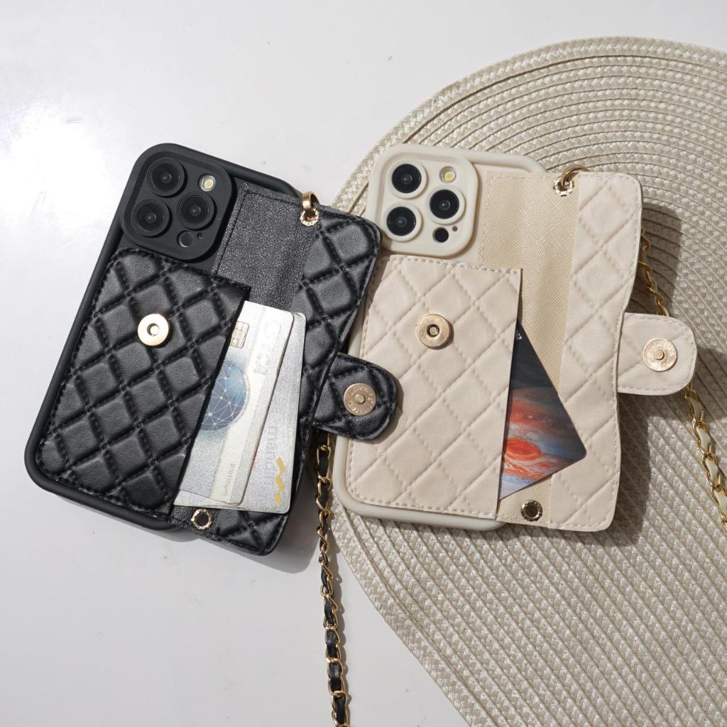 Softcase Wallet Pouch Elegant Chain Type Vivo Y02 Y03 Y100 Y28 V30E V30 Y17S Y12S Y20 Y21 Y22 Y27 Y3