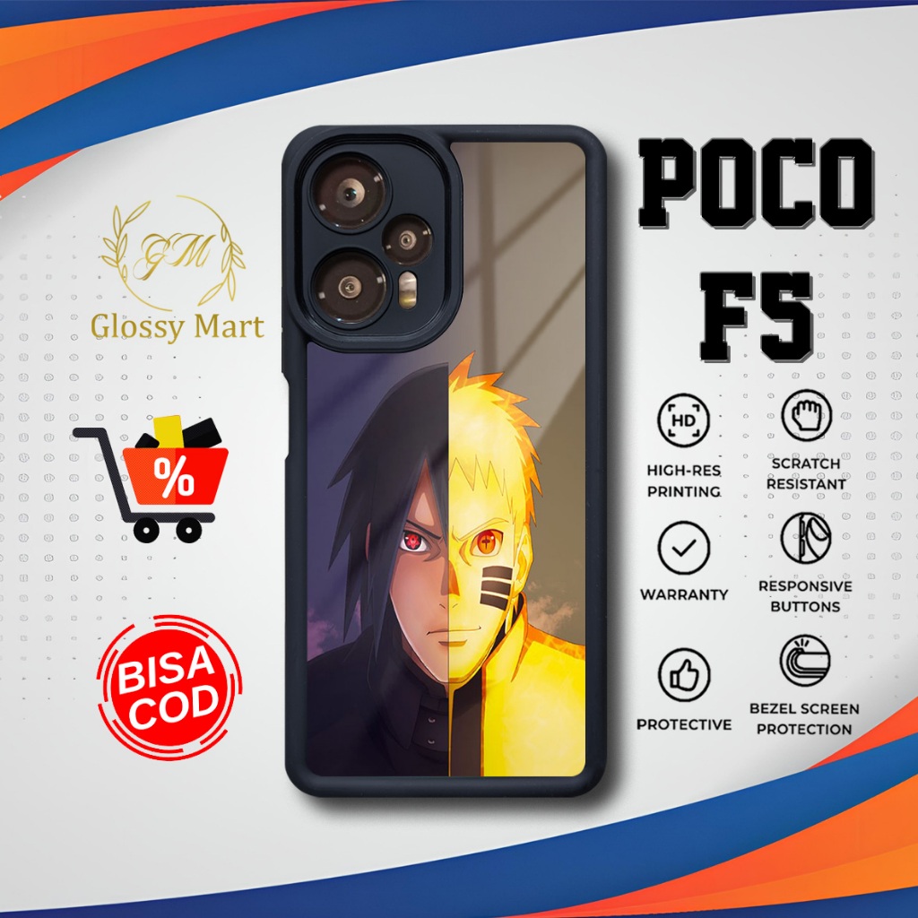 ล่าสุด P0C0 F5 Case - P0C0 F5 - New Boruto Motif - Premium Glossy Softcase Hardcase Material - P0C0 