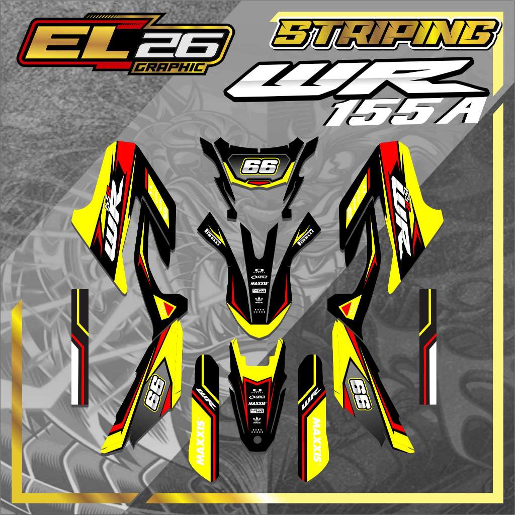 366 สติ๊กเกอร์ DECAL WR 155 - DECAL YAMAHA WR 155 RACING MOTIF