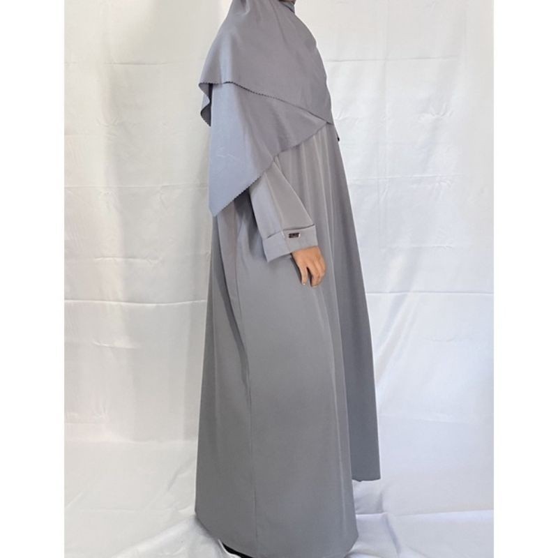 ใหม่ ABAYA TURKEY FARASI / ABAYA BASIC / ABAYA PLAIN DRESS / ABAYA TURKEY - สีดํา, SML XL XXL