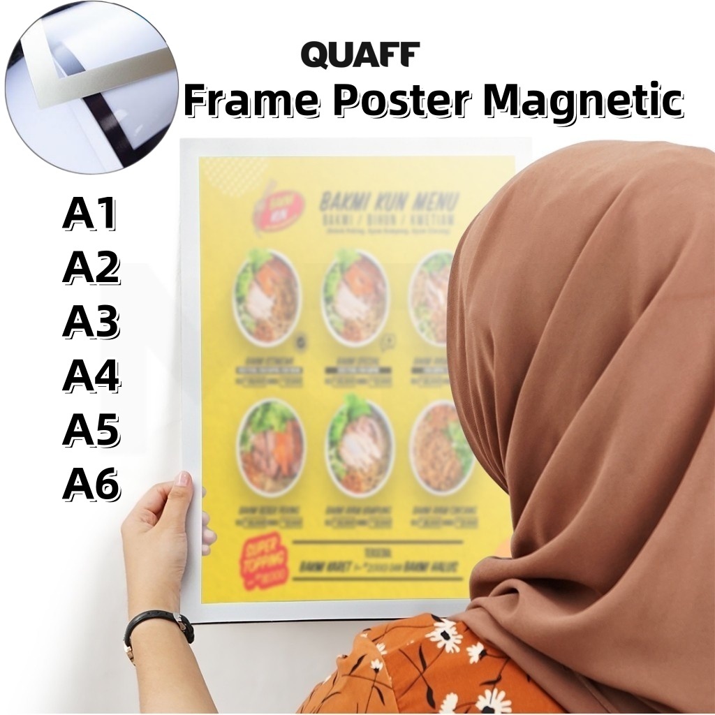 Magnetic Poster Frame Poster Holder / Wall Mount Brochure / Display Brochure / Sign Holder A1 A2 A3 