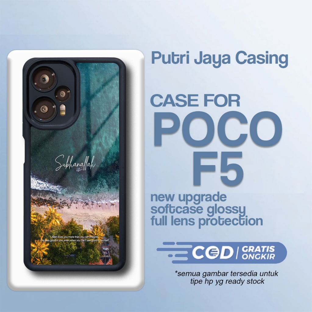 ล่าสุด P0C0 F5 Case - P0C0 F5 - คําคมอิสลาม Motif 02 - Premium Glossy Softcase Hardcase Material - P