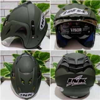HELM INK DOUBLE VISOR BARU MURAH EMBOSS SNI PAKING KARDUS FREE BUBLLE WRAP TEBAL