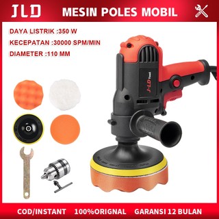 JLD Mesin Poles 400w Mobil Polisher Mobil Perbaikan Ubin Motor Car Alat Disc Disk kaca motor Alat Poles Cat Mobil Full Set 10mm chuck