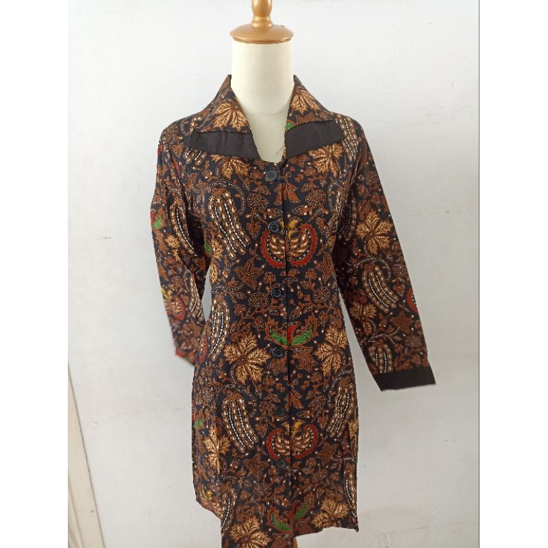 PREMIUM OFFICE WOMENS BATIK TUNIC 213SG109 มีขนาดใหญ่