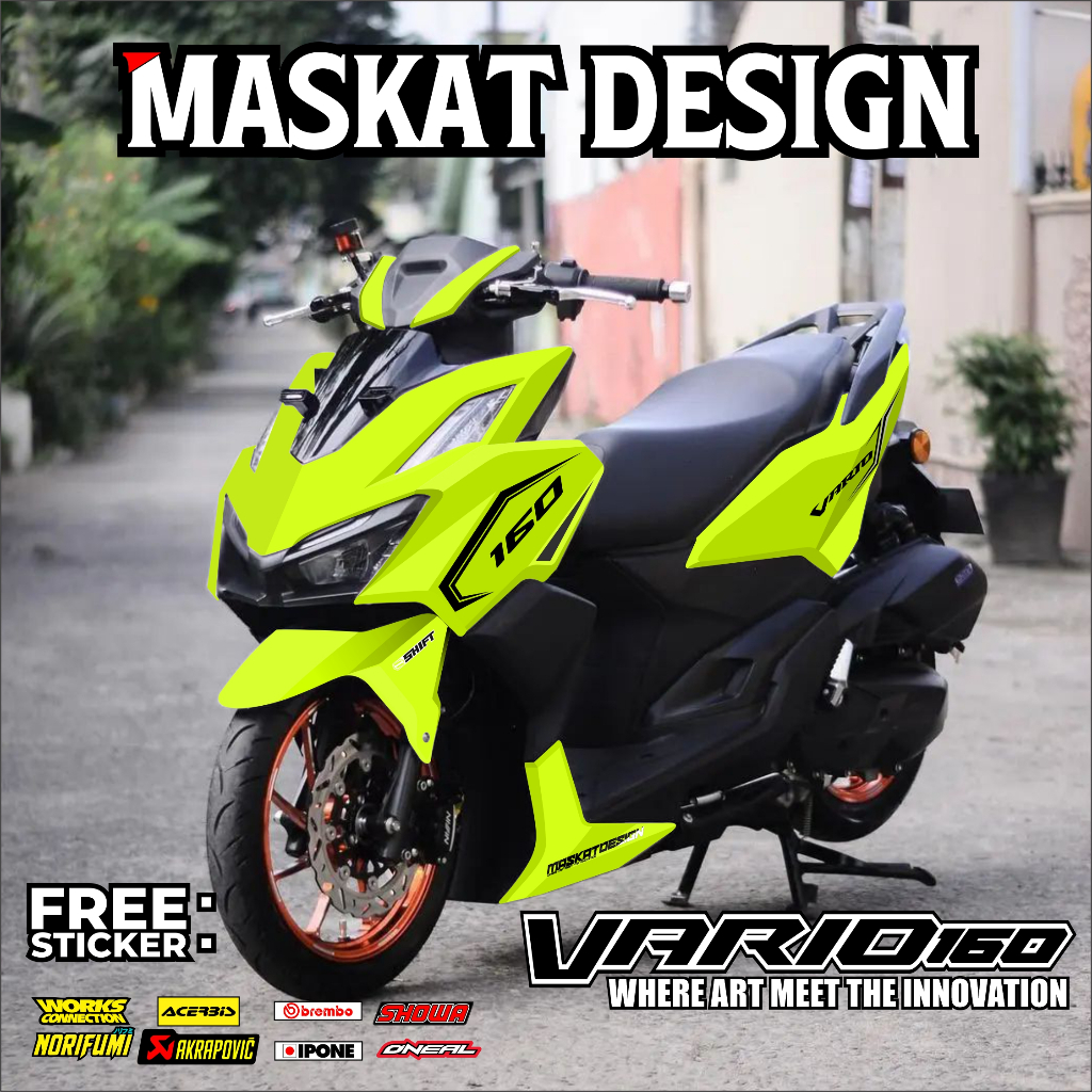 สติ๊กเกอร์รูปลอก Honda Vario 160 ABS/NON ABS Fullbody | ออกแบบมาสคอตรูปแข่ง 24.03
