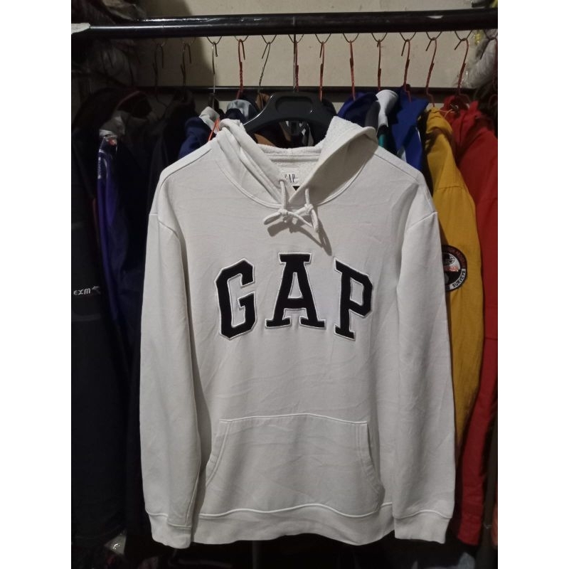 Putih Gap Hoodie สีขาว