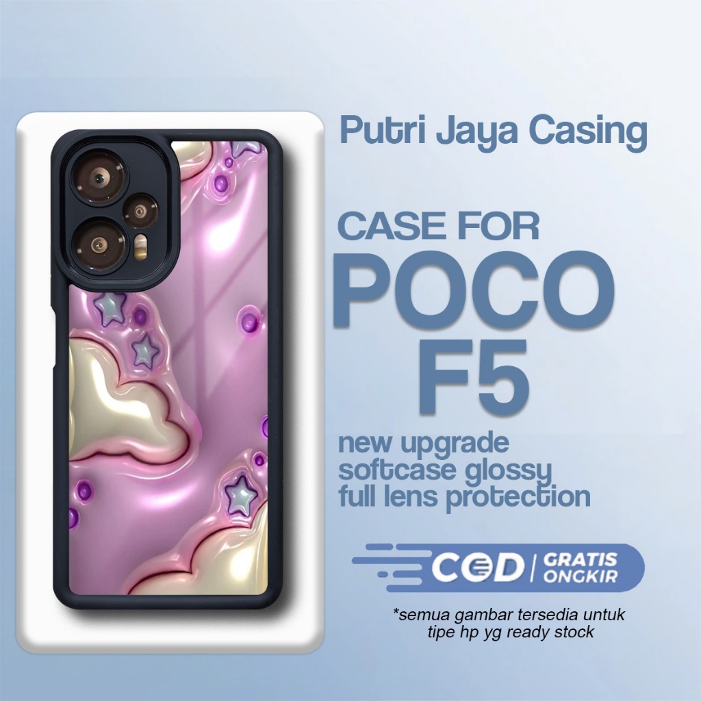 เคส P0C0 F5 ล่าสุด - P0C0 F5 - Cute Motif01 - Premium Glossy Softcase Hardcase Material - P0C0 Putri
