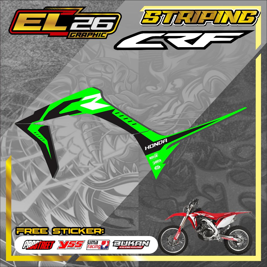 440 HONDA CRF STRIPING STICKER - HONDA CRF STRIPING GRAPIC MOTIF