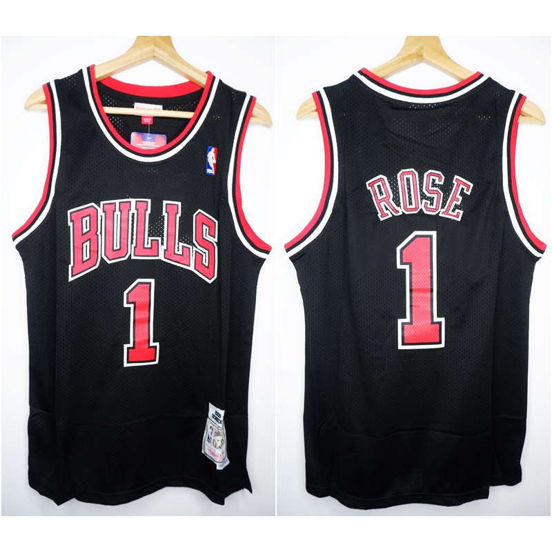 NBA CLASSIC HWC BULLS 1 DERRICK ROSE BLACK MITCHELL&NESS BASKETBALL JERSEY