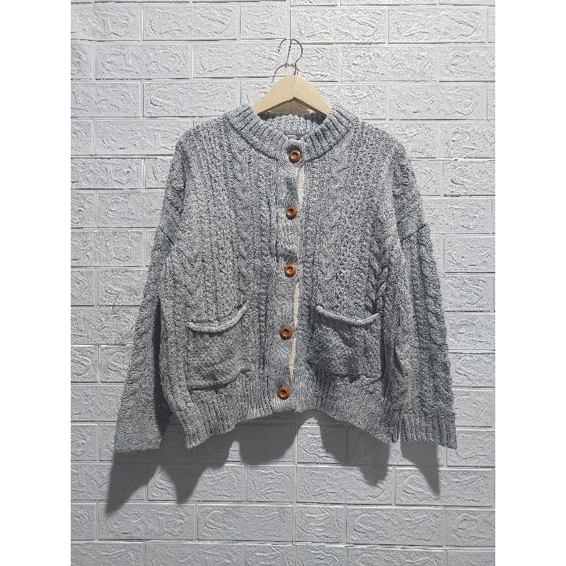 Samansa MOS2 Braid Knit CARDIGAN