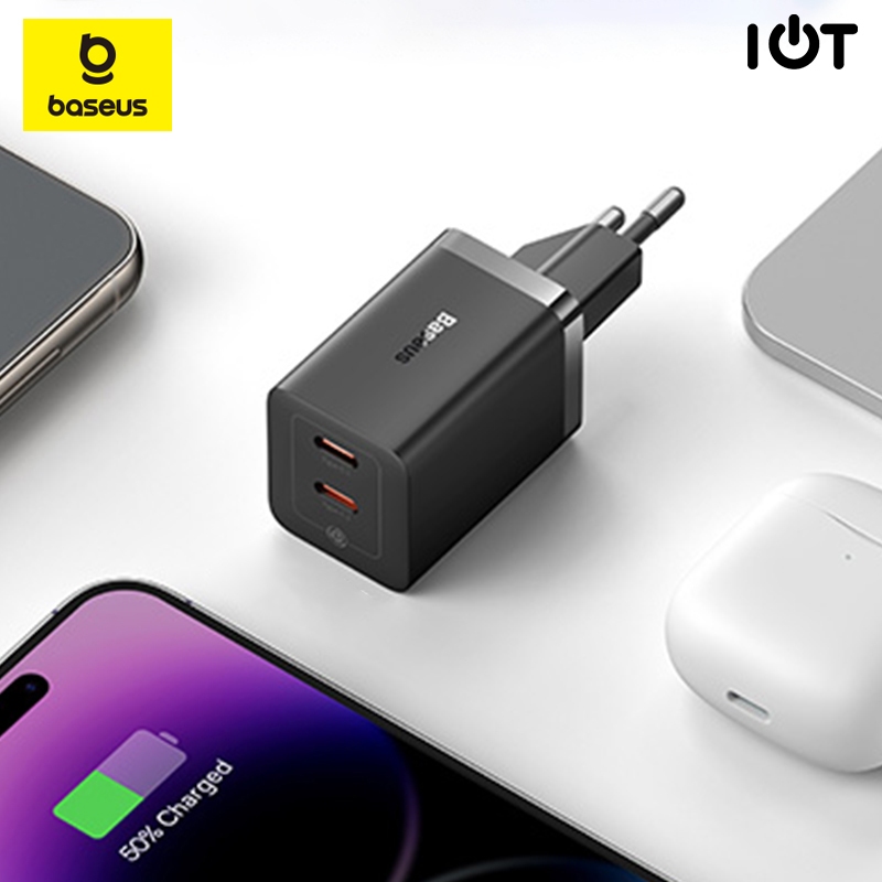 Baseus Adaptor GaN5 Pro Dual Type C ชาร์จเร็ว 40W