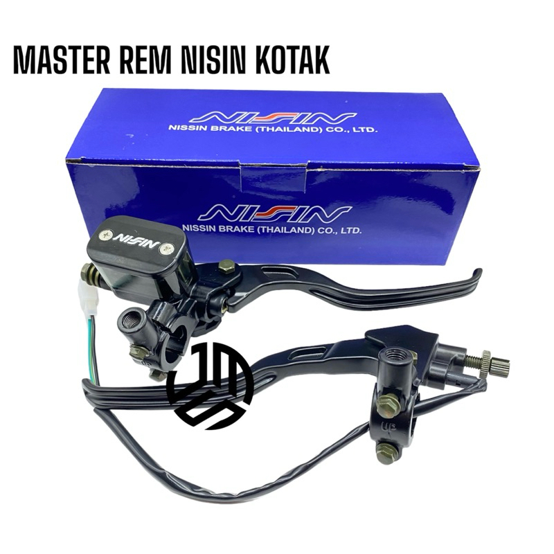 Hitam Brake MASTER SET ขวาซ้ายหลอดกล่องหลอดแก้วสีดํา UNIVERSAL รถจักรยานยนต์ทั้งหมด