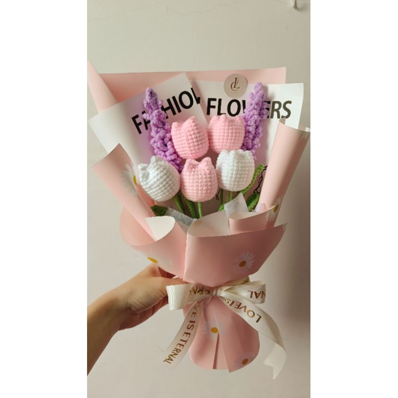 BOUQUET / BOUQUET / KNITTED BOUQUET / CROCHET BOUQUET / KNITTED FLOWERS / ดอกไม้วันเกิด / ดอกไม้ครบร