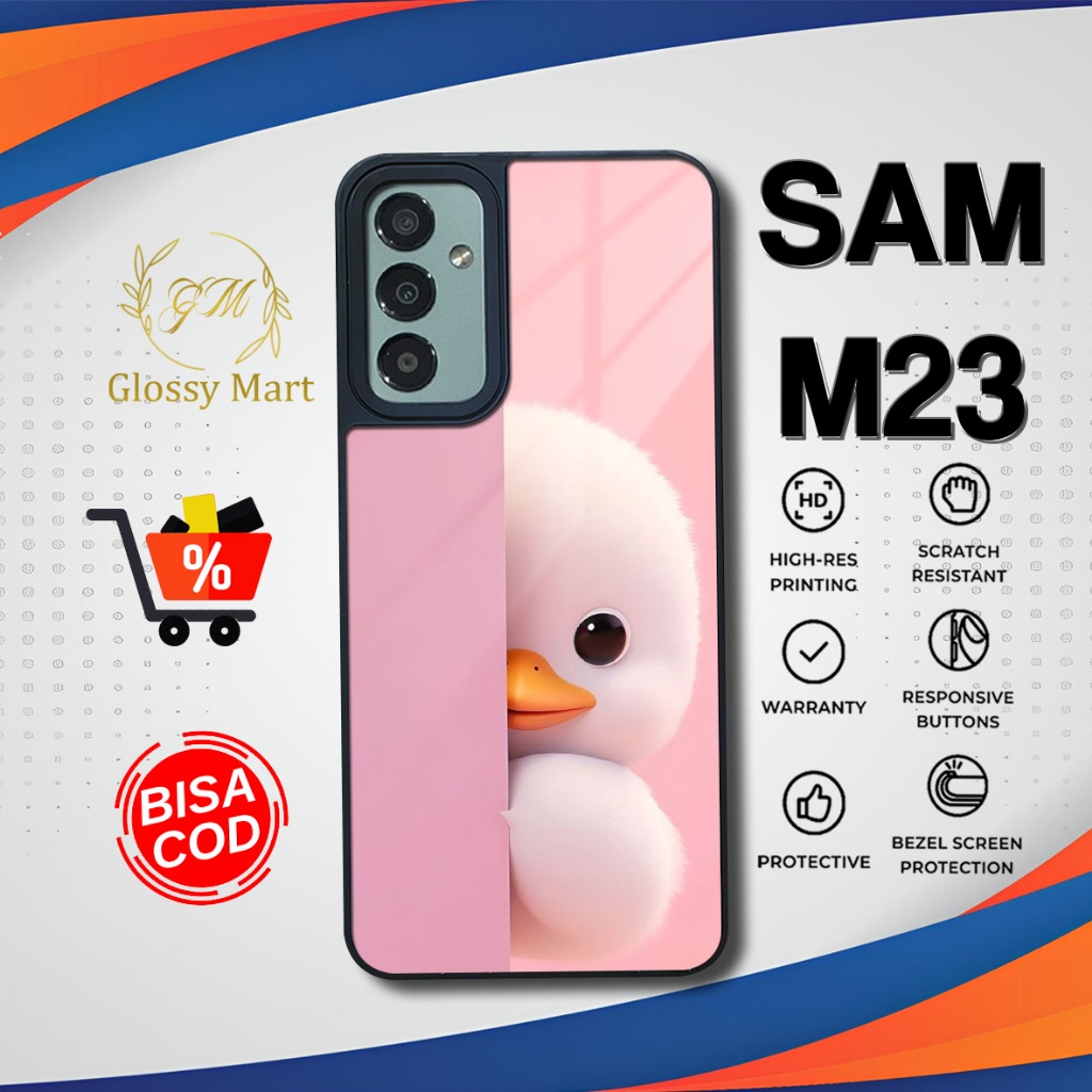 เคส Samsung M23 รุ่นใหม่ล่าสุด - เคส Samsung M23 - เป็ดน่ารัก - Glossy Hardcase Softcase - เคส Samsu