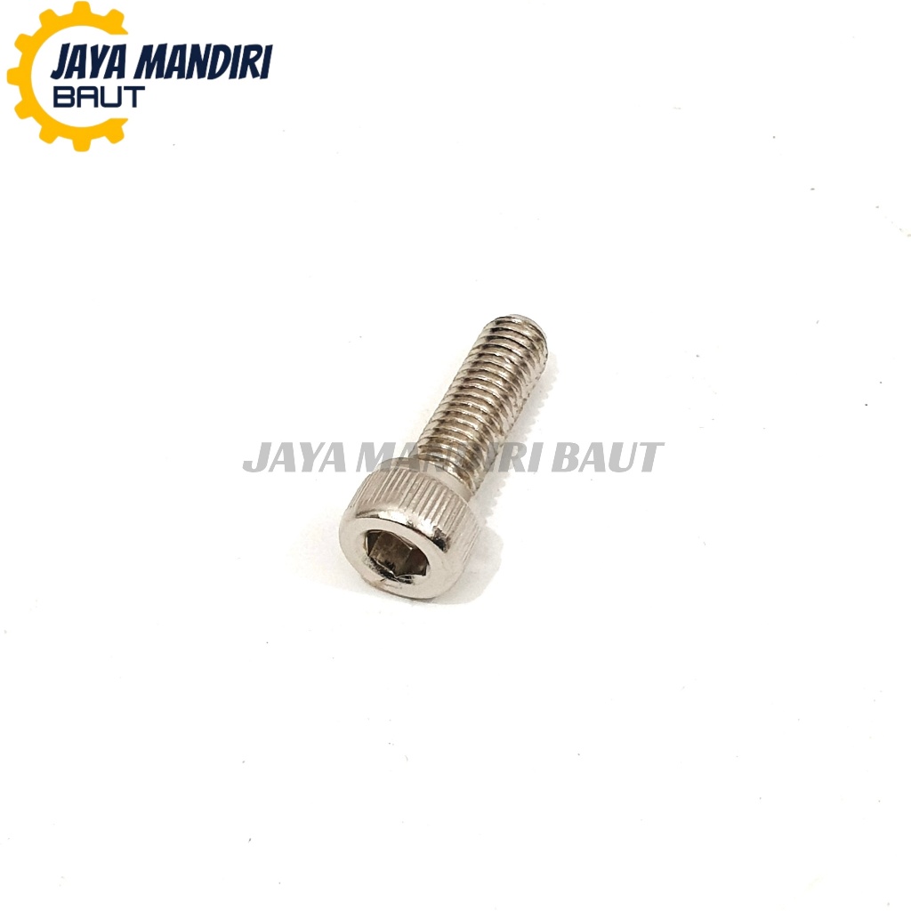 M8 x 20 Nickel L Bolt L6 Key ด้ายละเอียด 12 8x20 ความยาว 20 มม. นิกเกิล