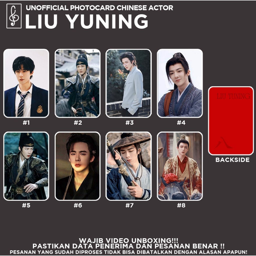 [นักแสดงภาษาจีน] Photocard LIU YUNING FANMADE