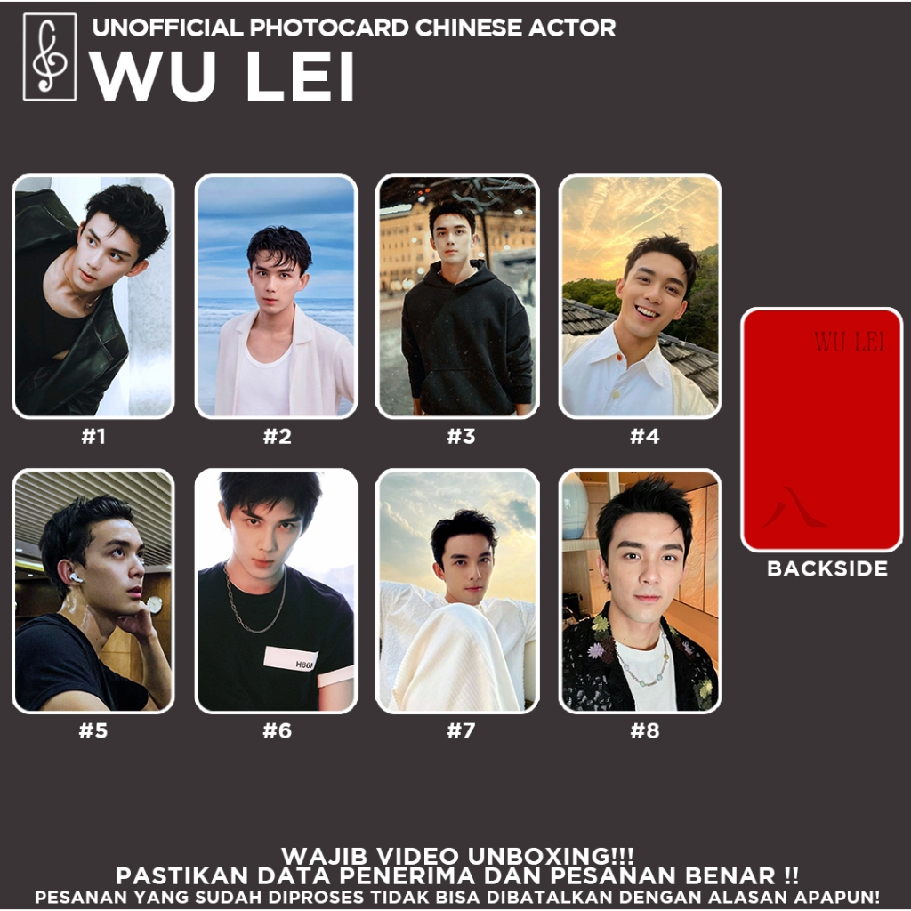 [นักแสดงภาษาจีน] Photocard WU LEI FANMADE