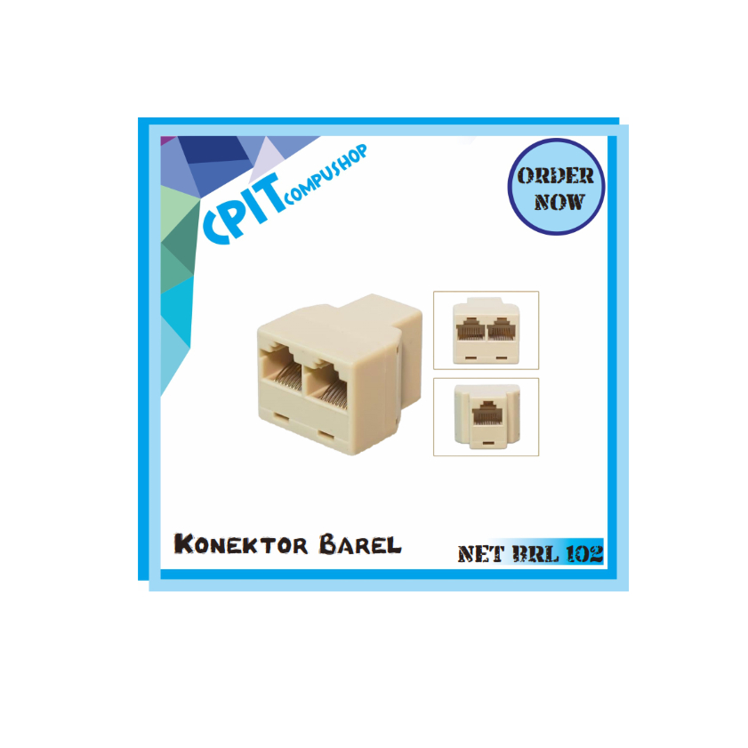 ขั้วต่อถัง LAN RJ45 ตัวเมียถึงตัวเมีย