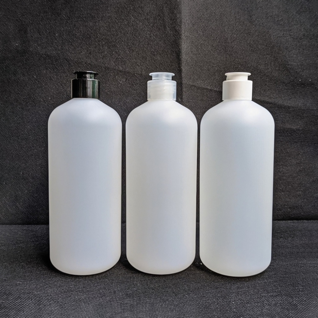 ขวดคอเห็ด HDPE Fliptop สีขาว 500 มล. 24 / ขวดเห็ด Fliptop N24 HDPE 500 มล. สีขาว