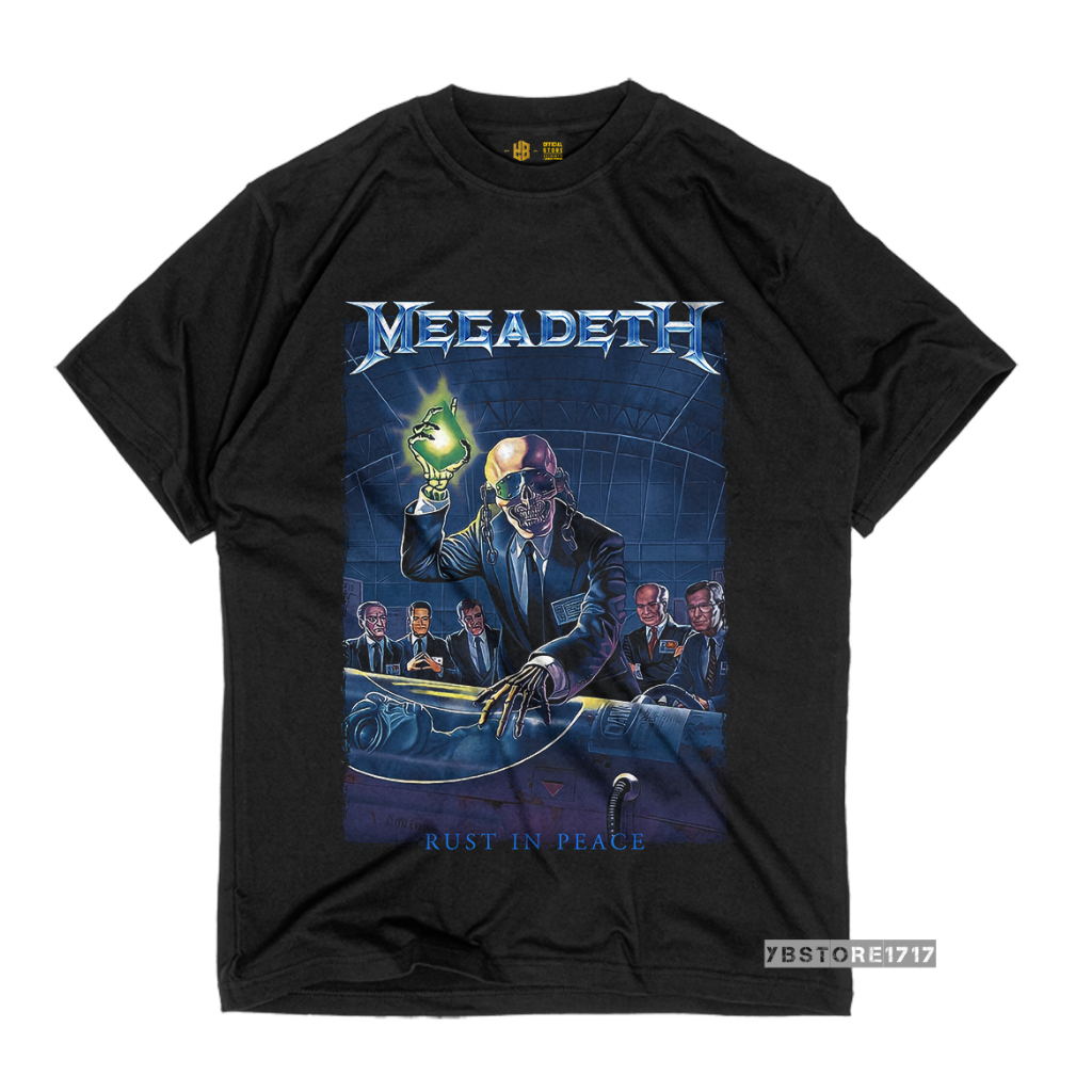 Megadeth Rust in Peace Tshirt - Tshirt Kaos Band Metal II Halftone II Semi Ruster