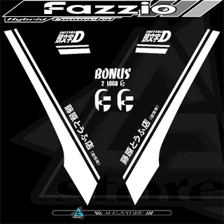 STRIPING INITIAL D/STRIPING FAZIO/PZ.421/สติ๊กเกอร์ญี่ปุ่น/MOTORCYCLE STRIPING/SIMPLE FAZIO สติ๊กเกอร์/EMMLEM