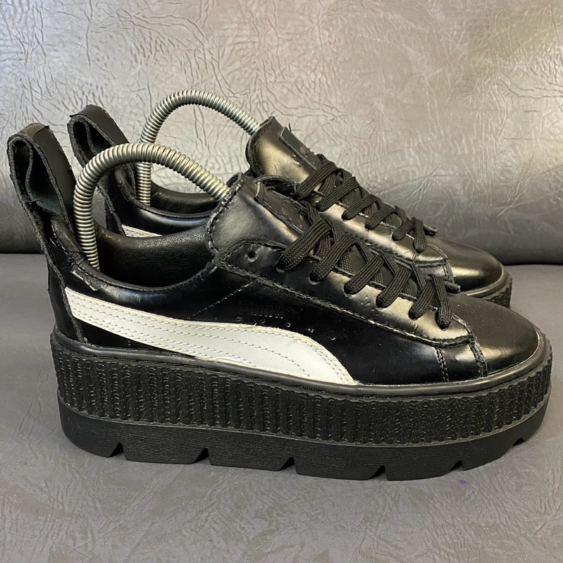 Sz38 Puma Fenty By Rihanna X ใหม่!!! รองเท้า Strap Mid Black มือสอง