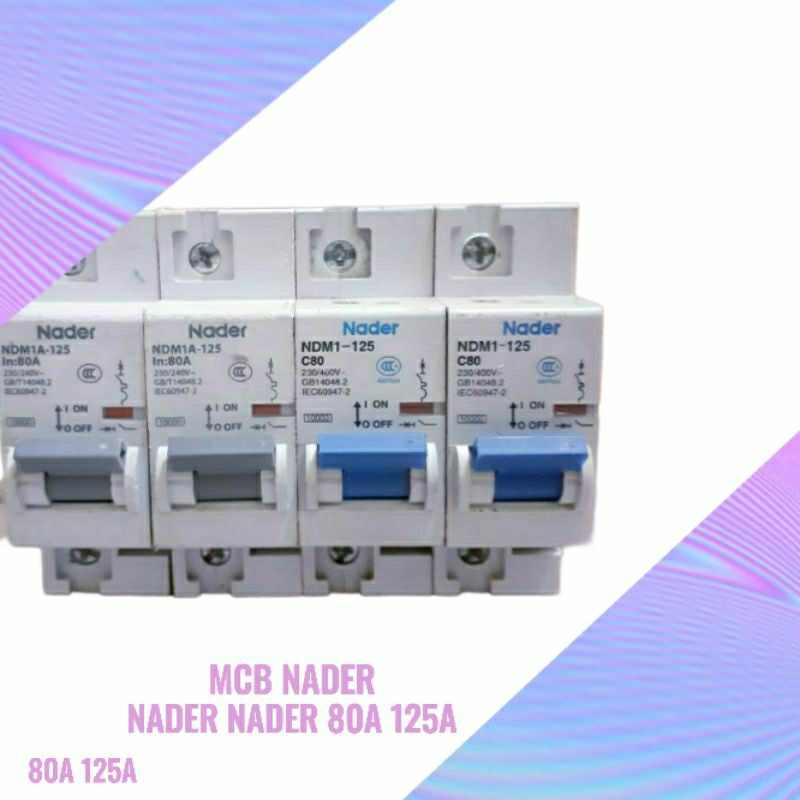 Mcb NADER 80A 125A รายการต้นฉบับ