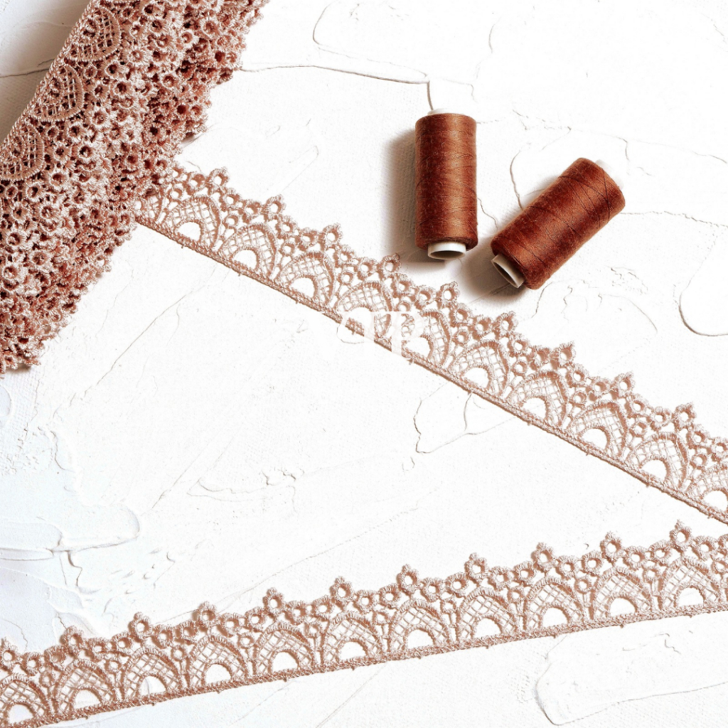 VIP Lace 9 V1341 ลูกไม้ปัก Giper Lace ต่อม้วน